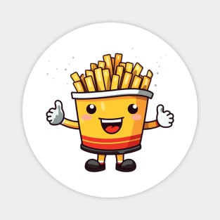 Cute French Fries T-Shirt Designed ,cute illustration Magnet